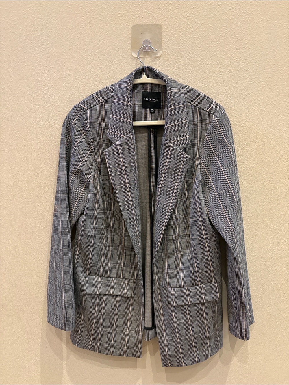 Liverpool Grey Plaid Tailored Blazer